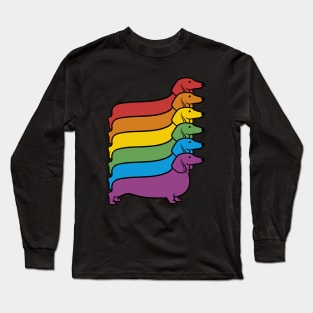 Rainbow Dachshund Long Sleeve T-Shirt